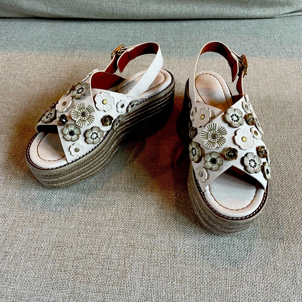 Coach wedge/platform sandals